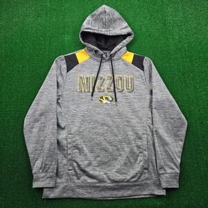 Missouri Tigers Hoodie Sweatshirt‎ Mens Large Gray Mizzou Pullover NCAA College
